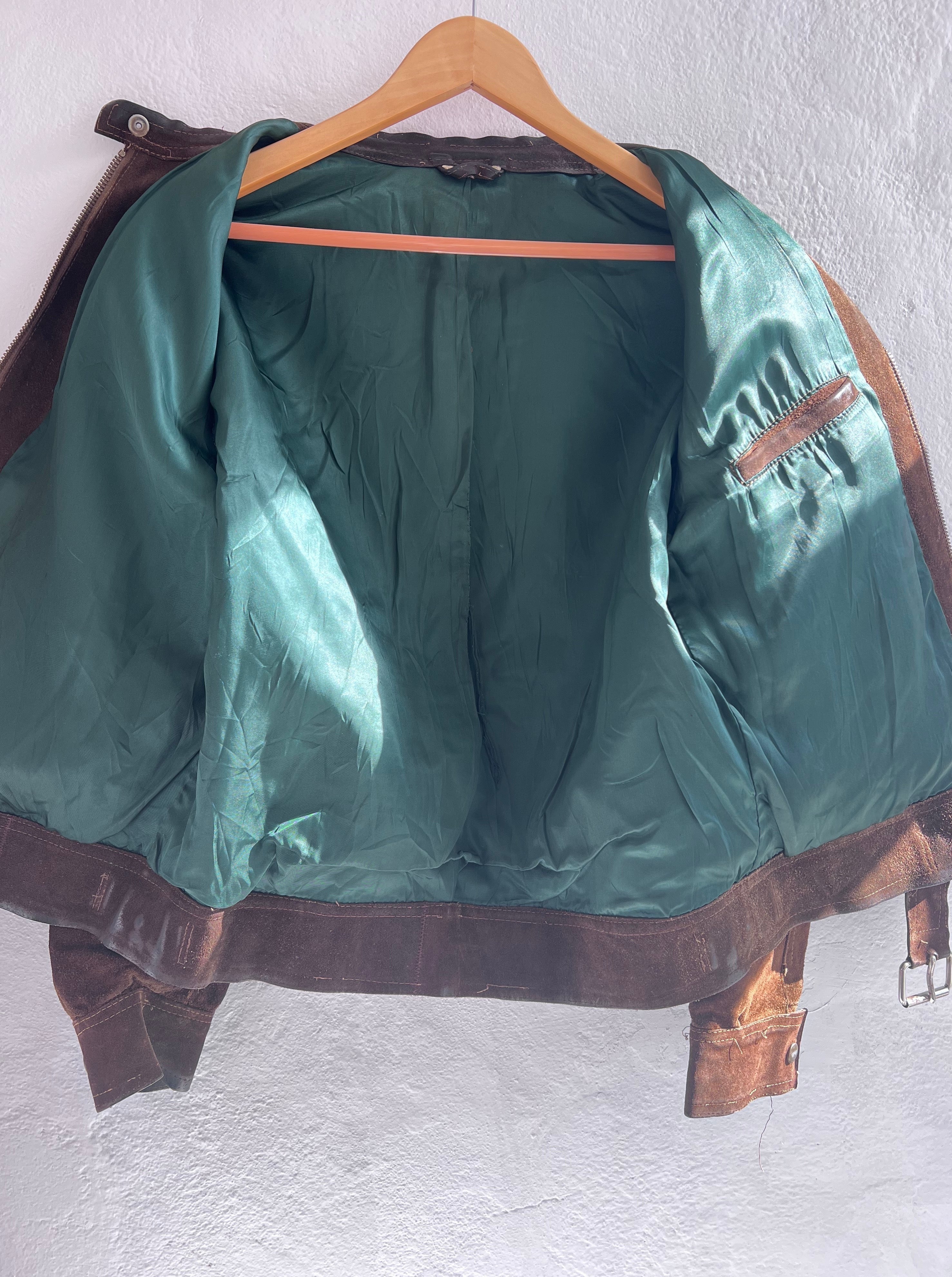 Vintage Suede Cafe Racer Jacket
